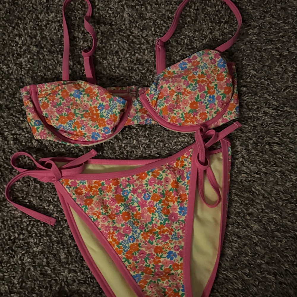 Wild Fable Floral Pink Bikini
